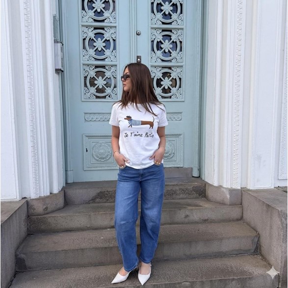 T-Shirt med tax-print