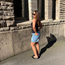 Denim shorts knytning i midjan