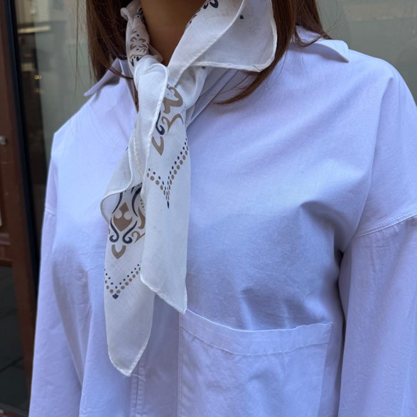 Vit-blå scarf