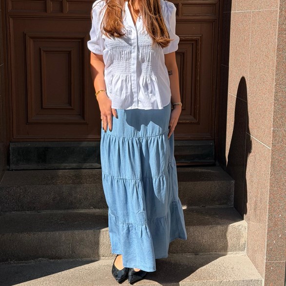 Volangkjol i tencel