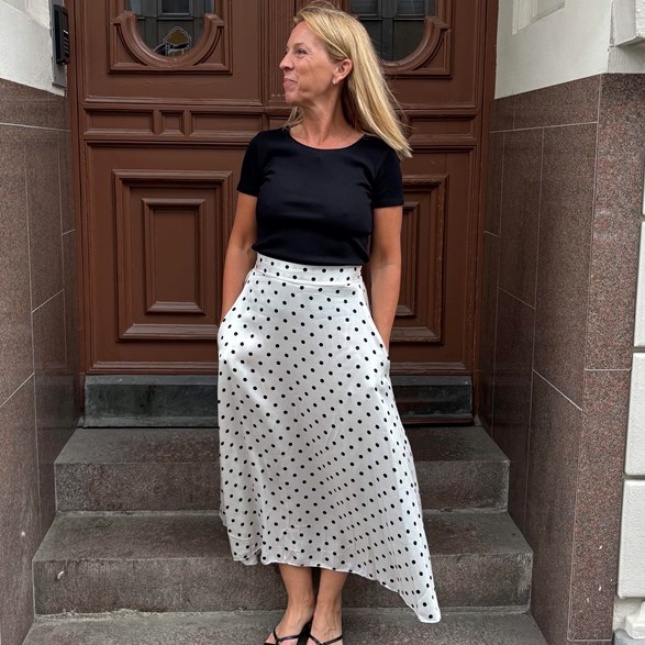 Prickig Maxikjol med Fickor