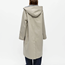 Vändbar lång trenchcoat med huva och scarf