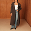 Oversize Trenchcoat med Hög Krage
