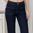 Mörkblå denim med flätade detaljer