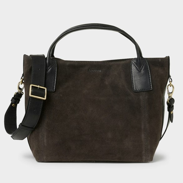 Inés mini toteväska – mörkbrun