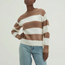 Boxy Raglan Striped Sweater