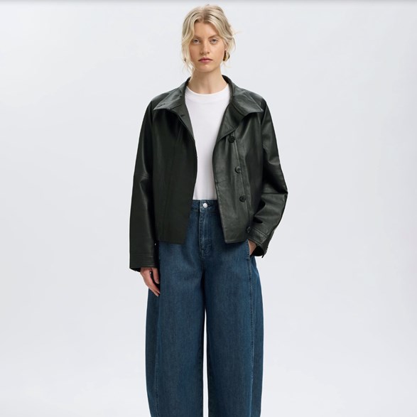 SLWZENIA Leather Jacket – skinnjacka i lammskinn