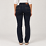 Smala jeans med läderfickor