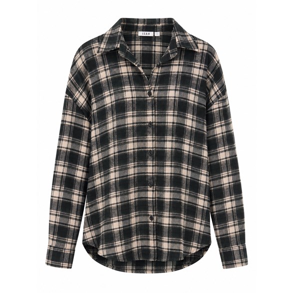 Rutig oversize skjorta