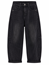 Gråsvarta barrelbyxor i denim