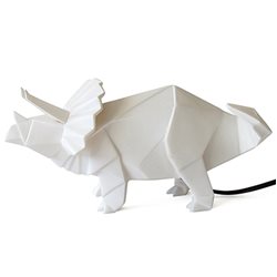 House Of Disaster Dinosaur Vit Triceratops Origami Bordslampa