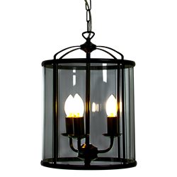 Aneta Lighting Budgie taklampa 3-l 28cm stor svart-rökfärgad