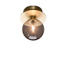Globen Lighting Art Deco Väggplafond/Takplafond Ip44 Mässing/Rökfärgad