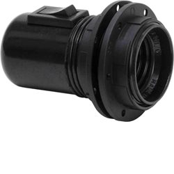 Gelia Lamphållare E27 svart (ojordad) med strömbrytare