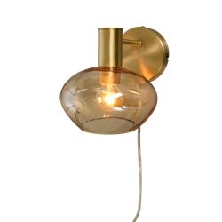 Aneta Lighting Bell Vägglampa Mattmässing-Amber