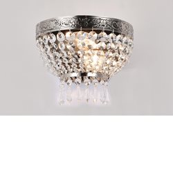 Norrsken Design Queen Vägglampett Kristall Nickel