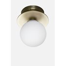 Globen Lighting Art Deco 24 Väggplafond/Takplafond Ip44 Mässing/Vit