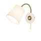 Aneta Lighting Ljusdal Vägglampa Vit/Mattmässing Inkl Skärm Utg*