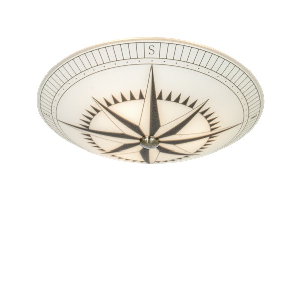 Aneta Lighting Kompass plafond 42cm vit-svart-stål