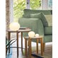 Aneta Lighting Globus bordslampa oval 18x14, Opalvit