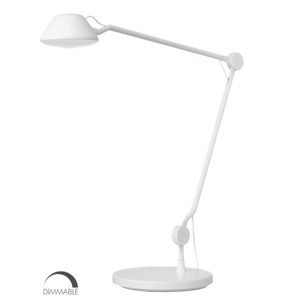 Fritz Hansen Aq01 Skrivbordslampa Vit Med Bordsfot
