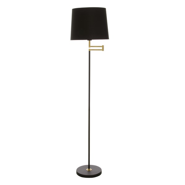 Aneta Lighting Birka golvlampa med svängarm svart-mässing