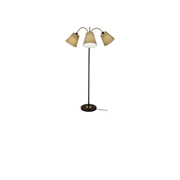 Aneta Lighting Ljusdal golvlampa 3-arm Svart/Mässing exkl skärmar