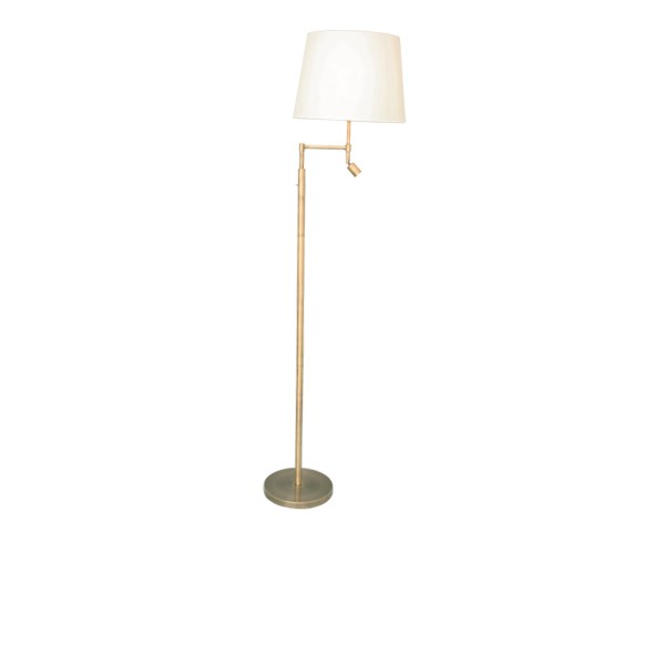 By Rydéns Orlando golvlampa med läslampa, Antik & beige skärm