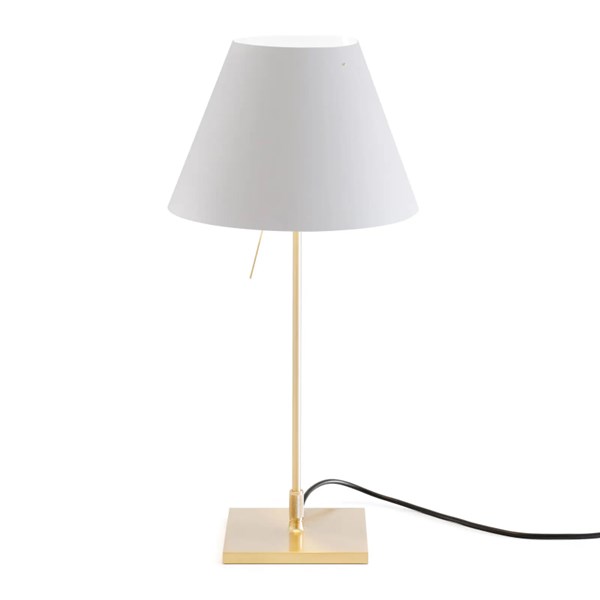 Luceplan Costanzina bordslampa Mässing Led Inkl. Vit Skärm
