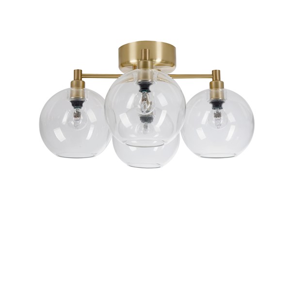 Belid P2009 Gloria Plafond Mässing/Klarglas 460Mm