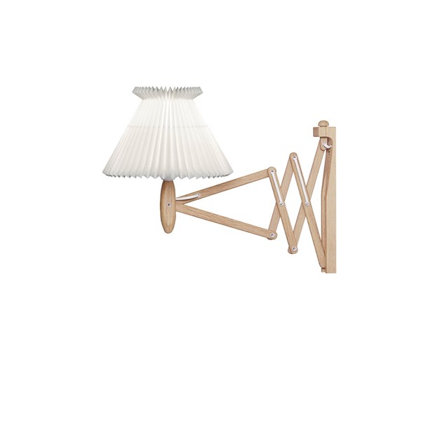 Le Klint Lk224 Vägglampa (saxlampa) ljus ek med skärm 6-17 60cm