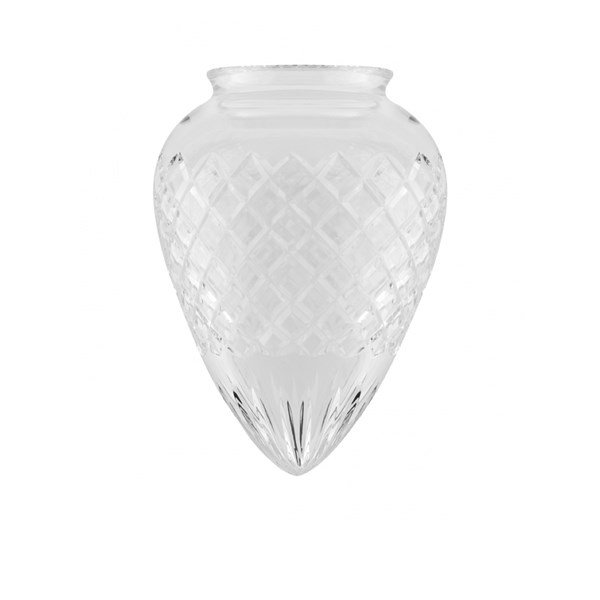Karlskrona Lampfabrik Droppskärm 80Mm Rutslipat Klarglas