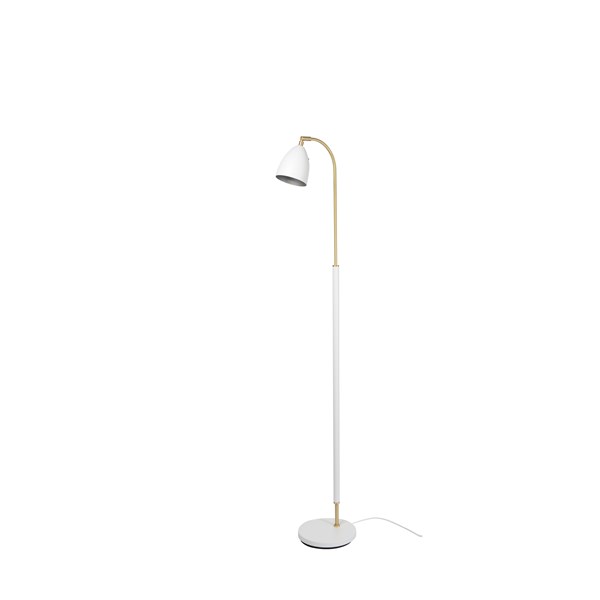 Belid G3111 Deluxe Golv Vit/Mässing Med Dimmer exkl ljuskälla