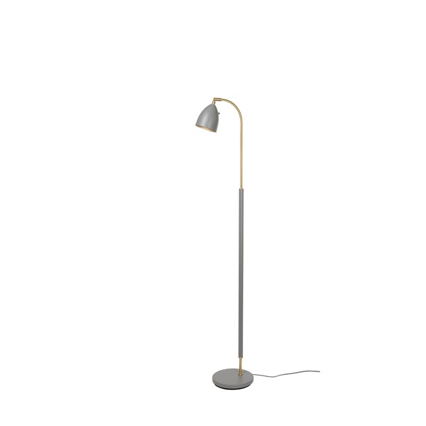Belid G3111 Deluxe Golv Varmgrå/Mässing Med Dimmer exkl ljuskälla