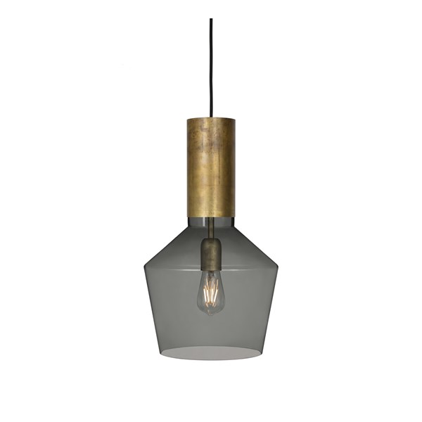 Konsthantverk Fenomen 3439-7 Taklampa 30Cm Råmässing/Rökfärgad
