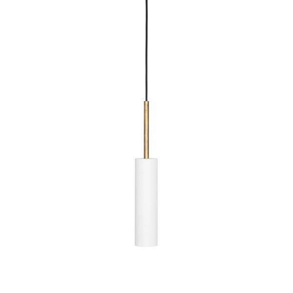 Konsthantverk Stav XL 3450-4 Pendel Råmässing/Vit