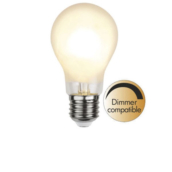 Star Trading Normallampa Led Frostad Filament 8W E27 Dim