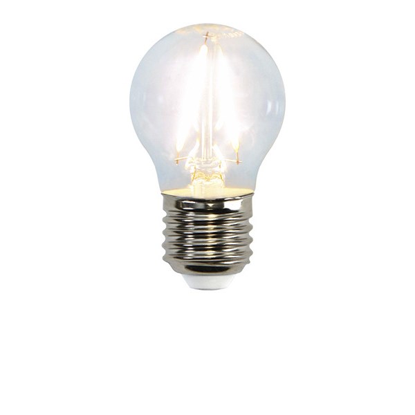 Star Trading Klotlampa Led 2W E27 Klar Filament 2700K 150Lm EJ DIMBAR