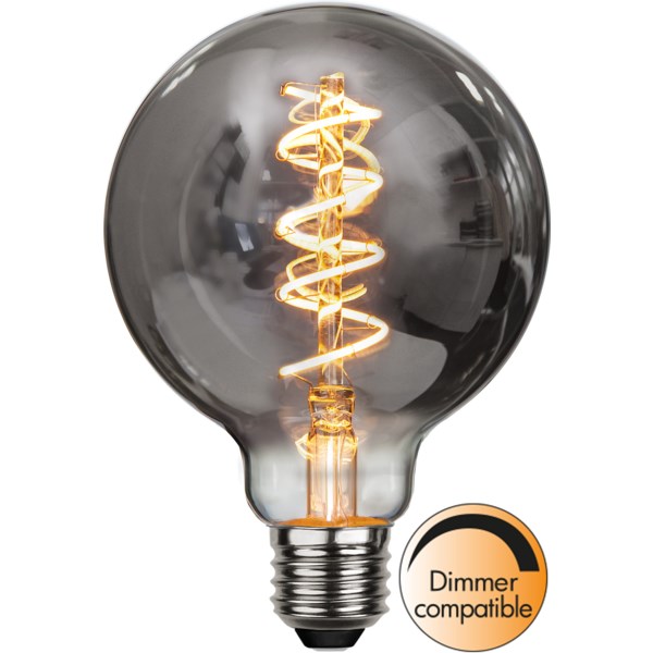 Star Trading Globlampa Led Smoke 95Mm 2W E27 Dimbar