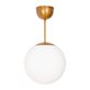 Konsthantverk Glob Taklampa 200mm råmässing/opal matt (fast pendel)