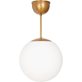 Konsthantverk Glob 3663 30cm Fast Stång/Opal matt/Råmässing