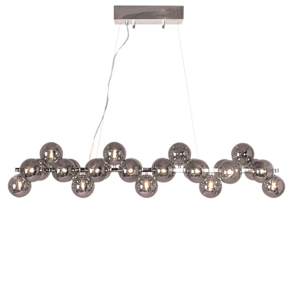 By Rydéns Splendor Bar Taklampa 124Cm, Krom/rökgrå
