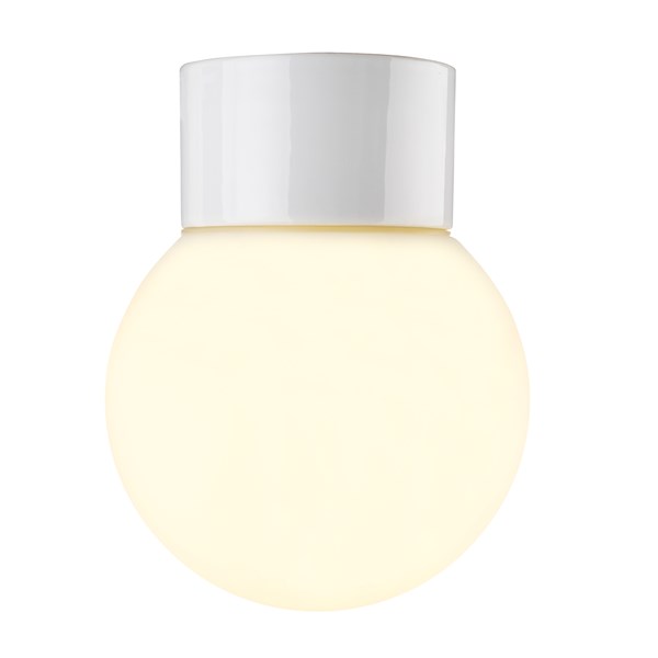 Ifö Electric Classic Glob Rak Vit/Matt Opalglas 150Mm Ip54