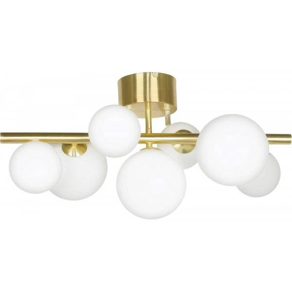 Aneta Lighting Molekyl takplafond mässing-opalglas