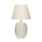 Aneta Lighting Cornelia Bordslampa Pärlemor Silver/Vit skärm inkl skärm