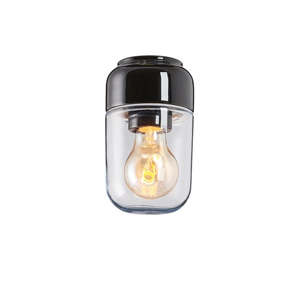 Ifö Electric Ohm Taklampa 100/170, Svart/Klarglas (IP44)