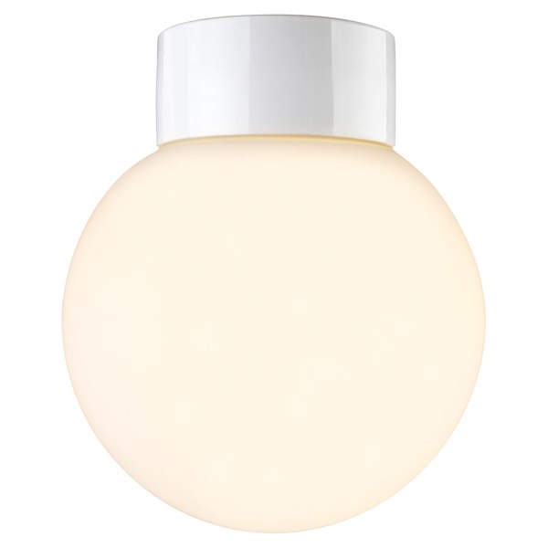 Ifö Electric Classic Glob Rak Vit/Matt Opalglas 200Mm Ip54