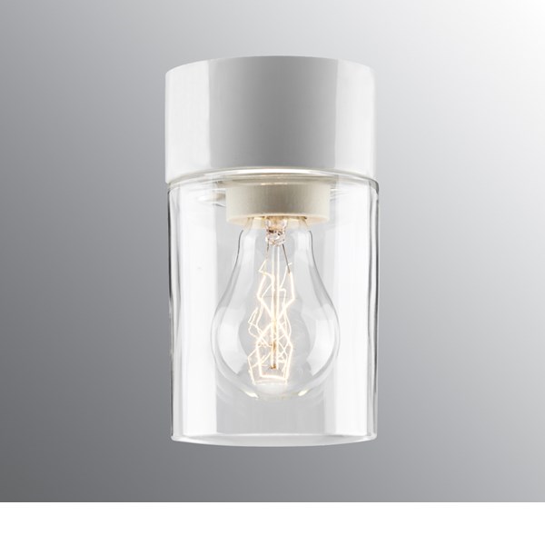 Ifö Electric Opus 100/175 Vit/Klarglas Vägg/Tak Ip44