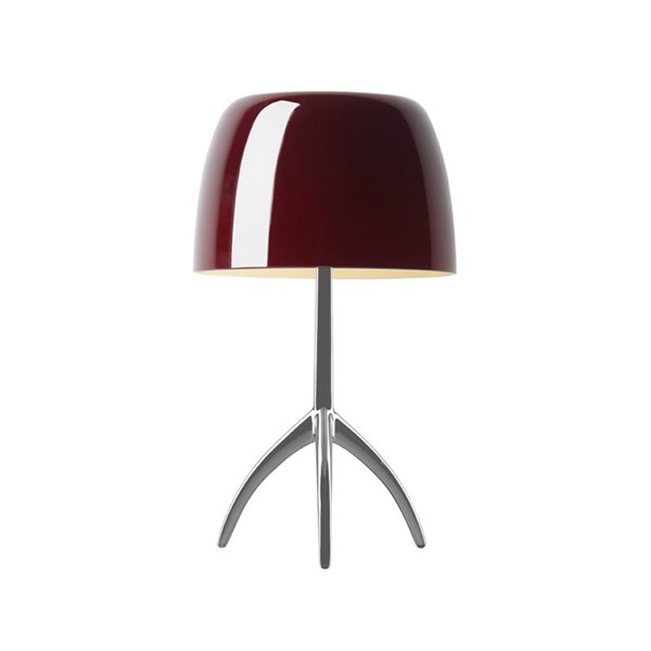 Foscarini Lumiere Grande Bordslampa Aluminium/Cherry Med Dimmer E27