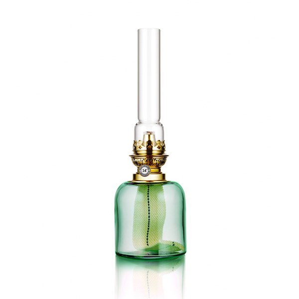 Karlskrona Lampfabrik Kungsholmen 14''' Jadegrön Glas/Mässing